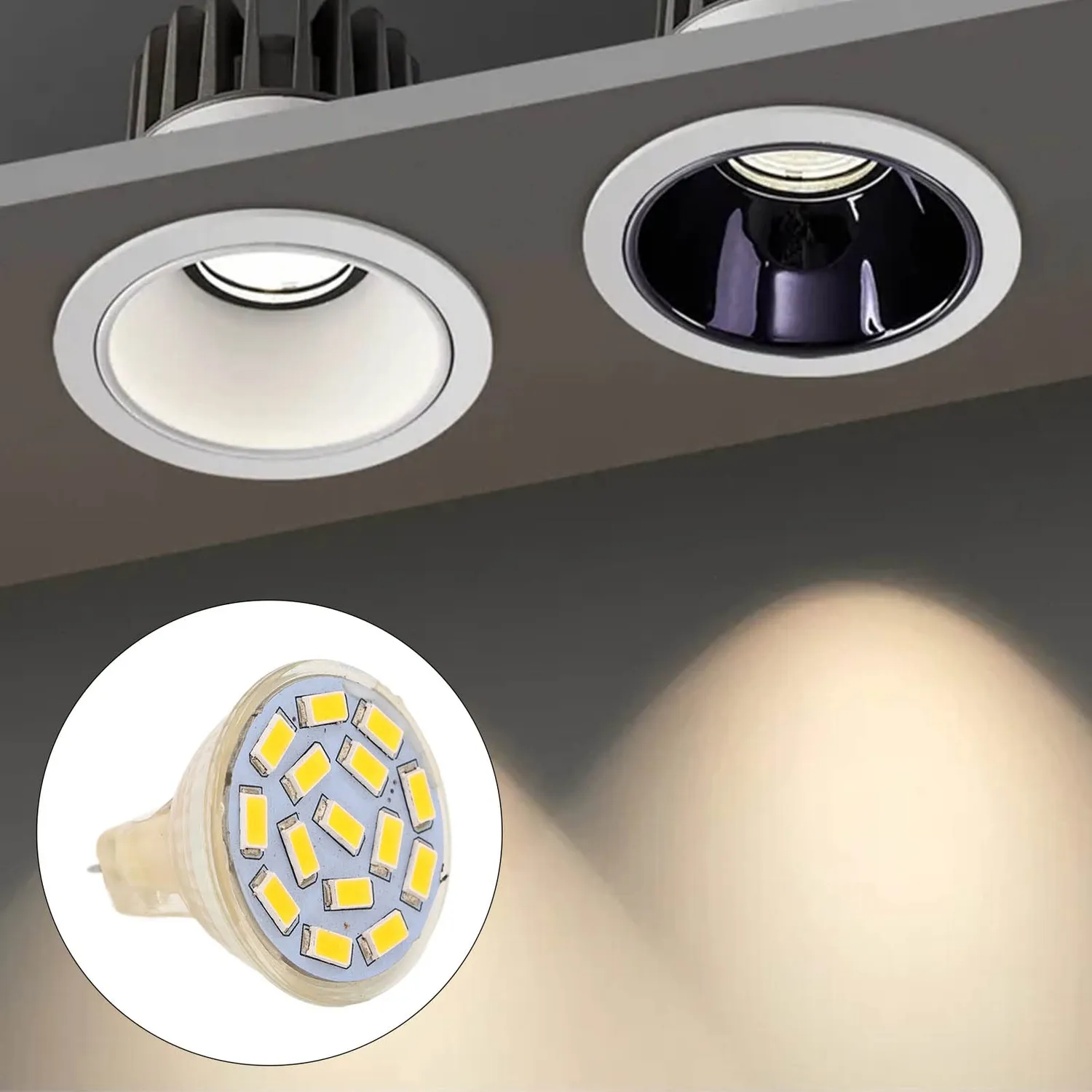 Garosa MR11 GU4 ampoules LED 3W lumière chaude lot de 6