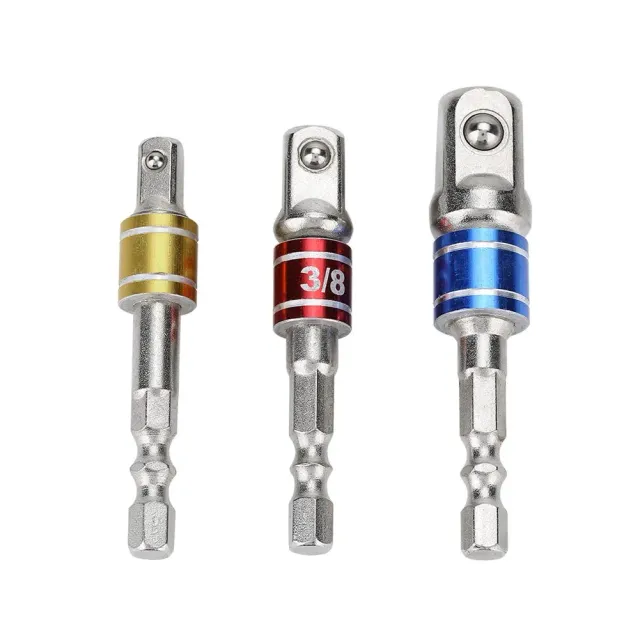 Garosa adaptateurs de douille hexagonaux 3 pièces en acier chrome-vanadium