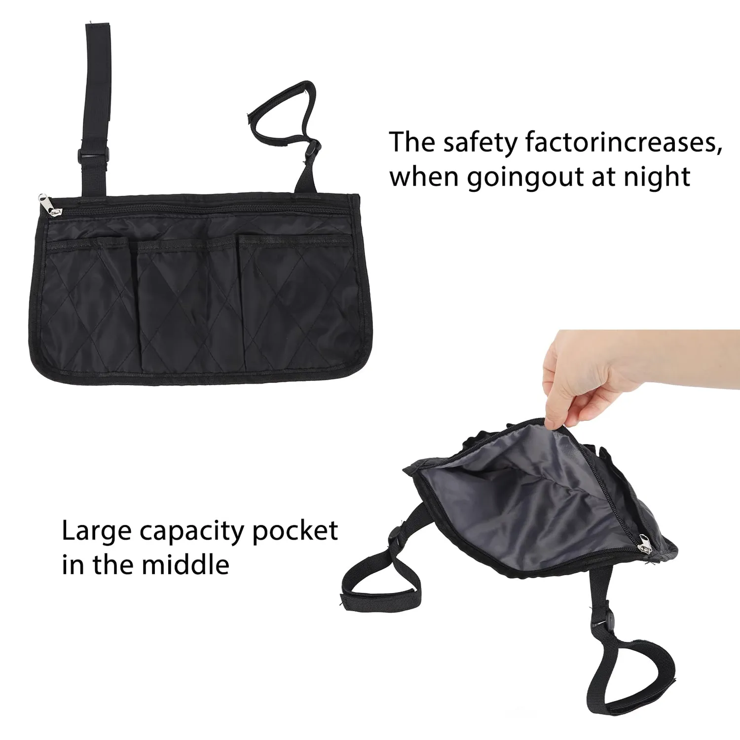 Garosa sac latéral pour fauteuil roulant imperméable