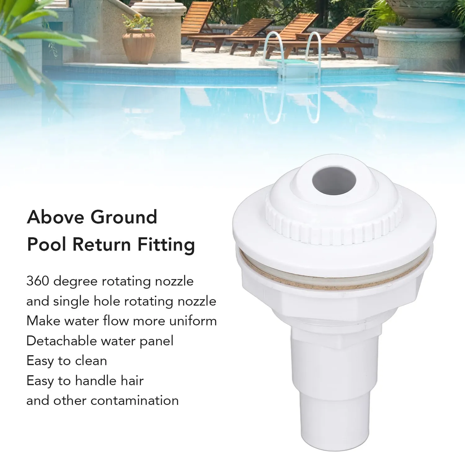 Garosa raccord de refoulement piscine avec joint et adaptateur 1 pouce