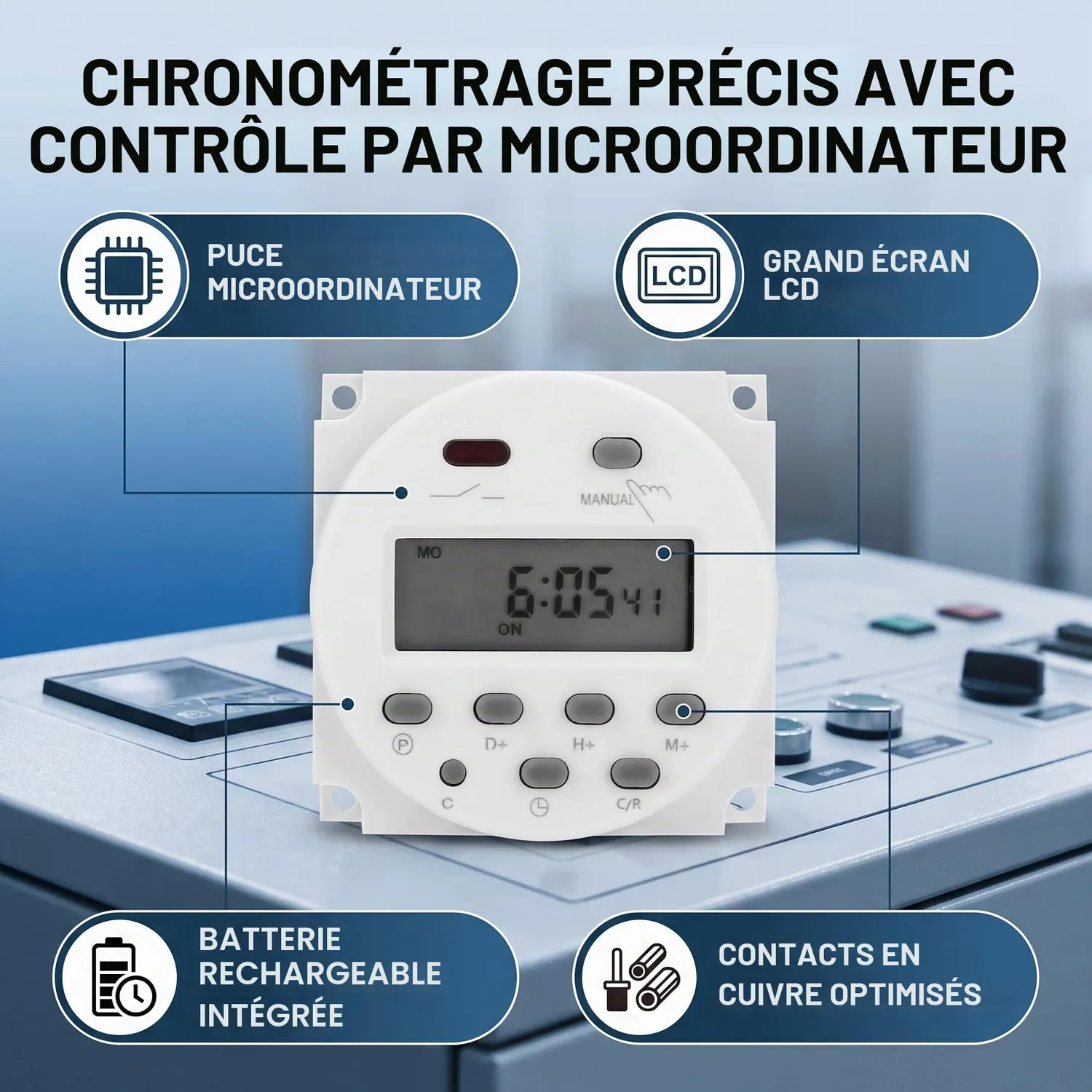 Garosa mini temporisateur programmable 12 V CC IP67 LCD