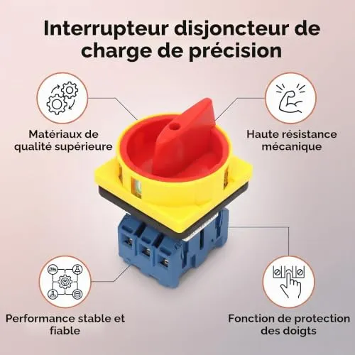 Garosa interrupteur à came 25 A triphasé 3 pôles