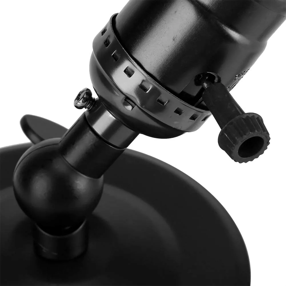 Garosa applique murale E27 noire avec interrupteur en métal