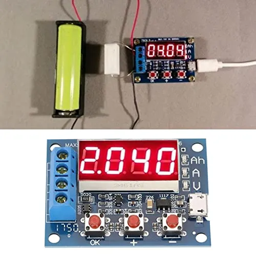 Garosa testeur de capacité de batterie 1,2–12 V à écran LED