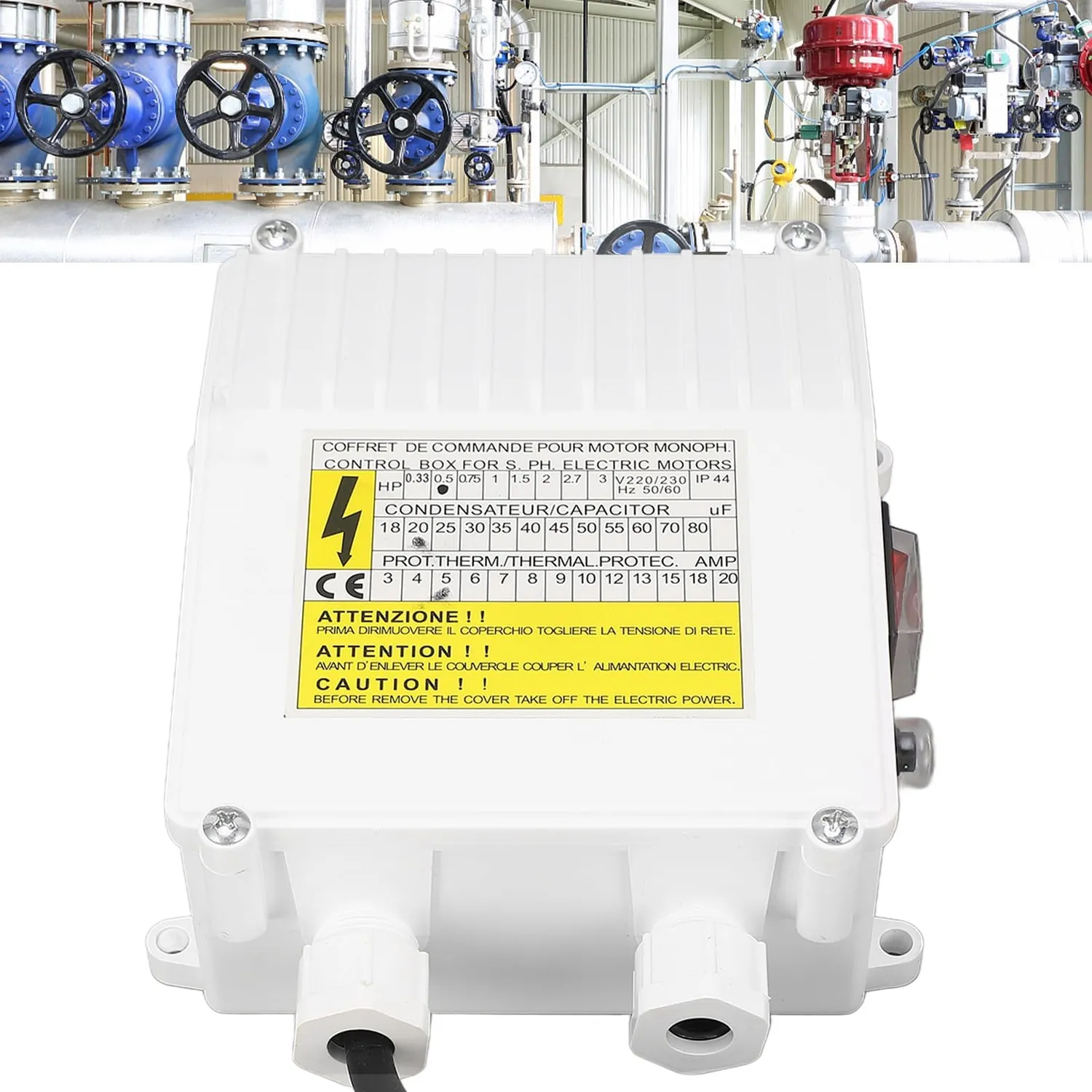 Garosa boîtier de commande pompe de puits 370 W 20 µF avec protection thermique