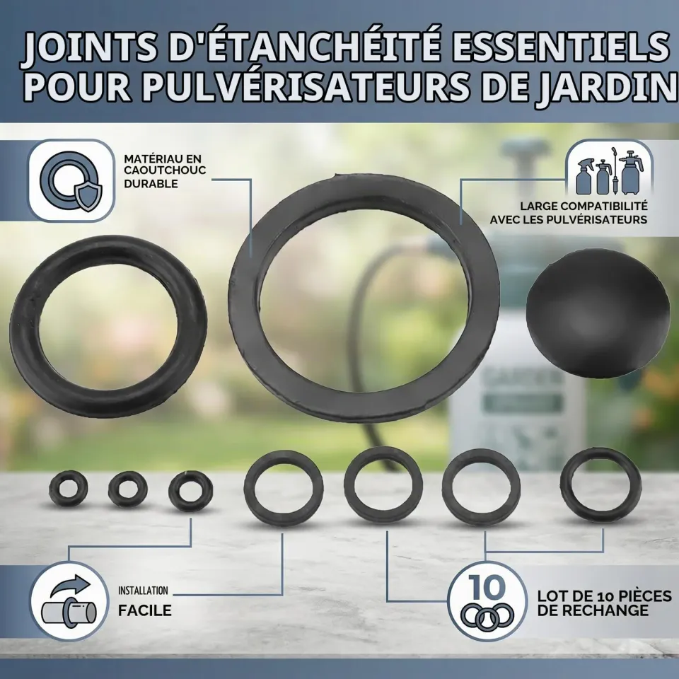 Garosa joints de pulvérisateur lot de 10 en caoutchouc