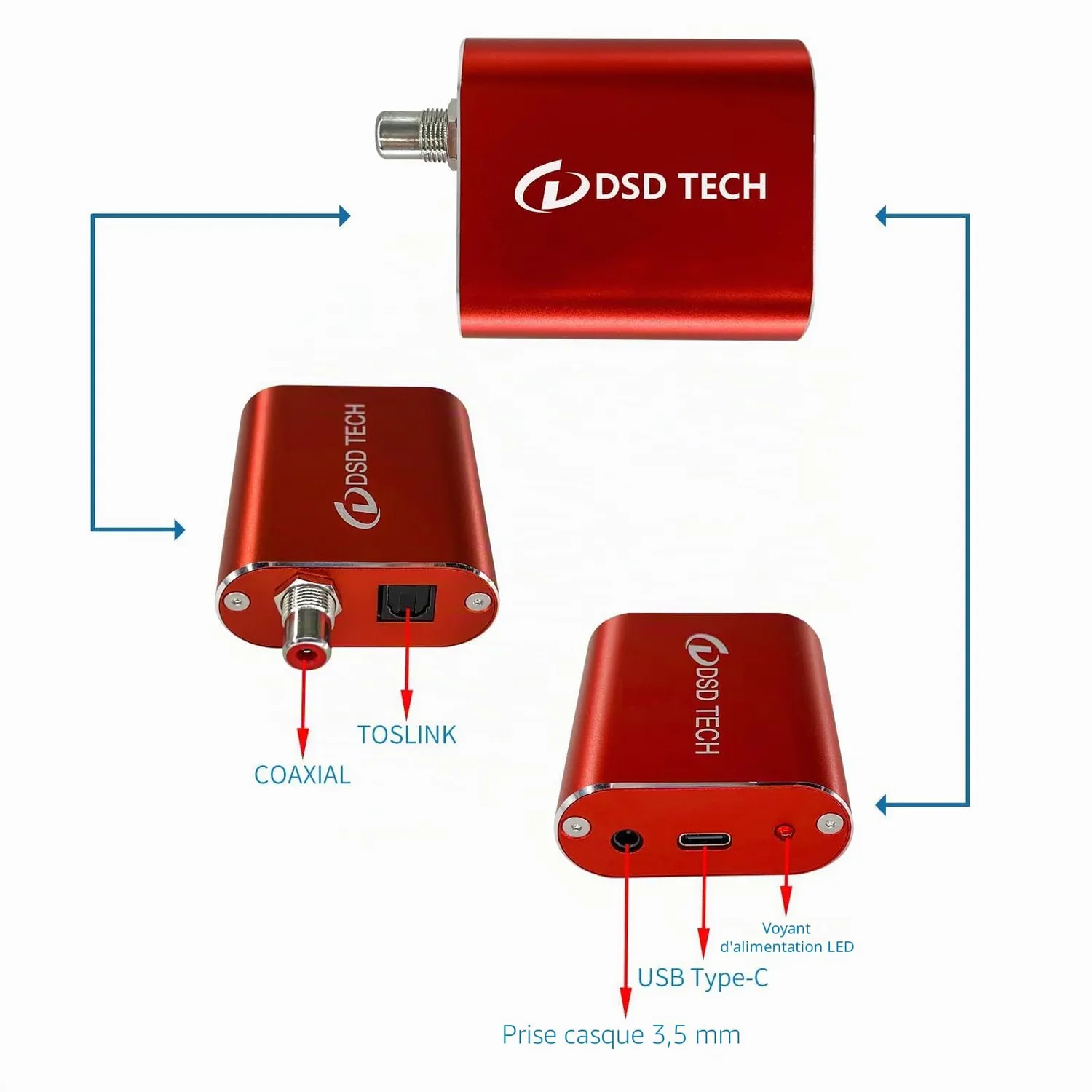 DSD TECH SH-AU02A convertisseur audio USB 96 kHz 24 bits