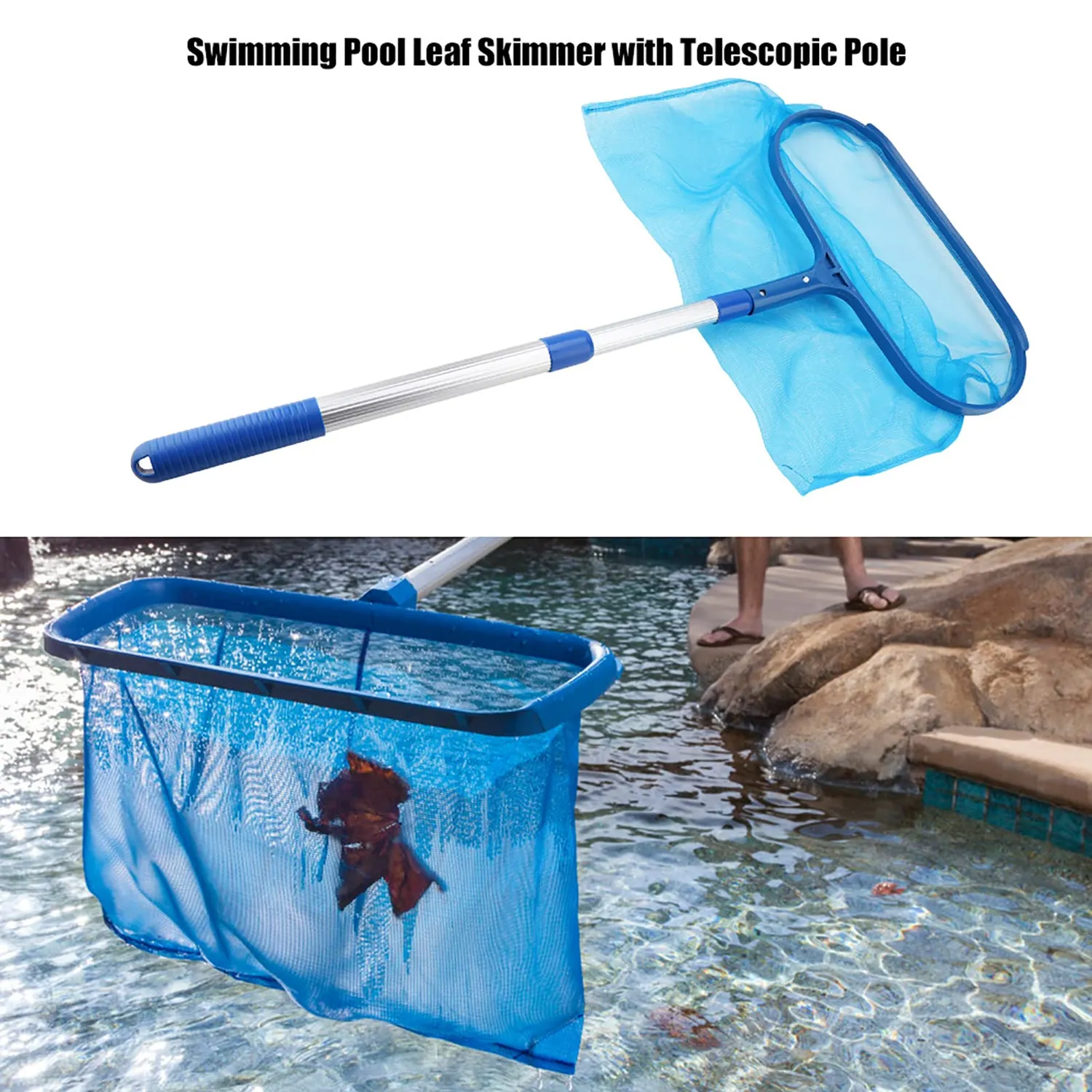 Garosa épuisette piscine télescopique mailles fines