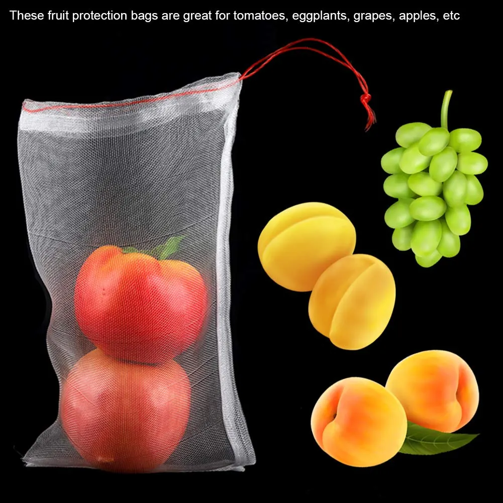 Garosa sacs filet nylon jardin 50 pcs blanc 25x15 cm