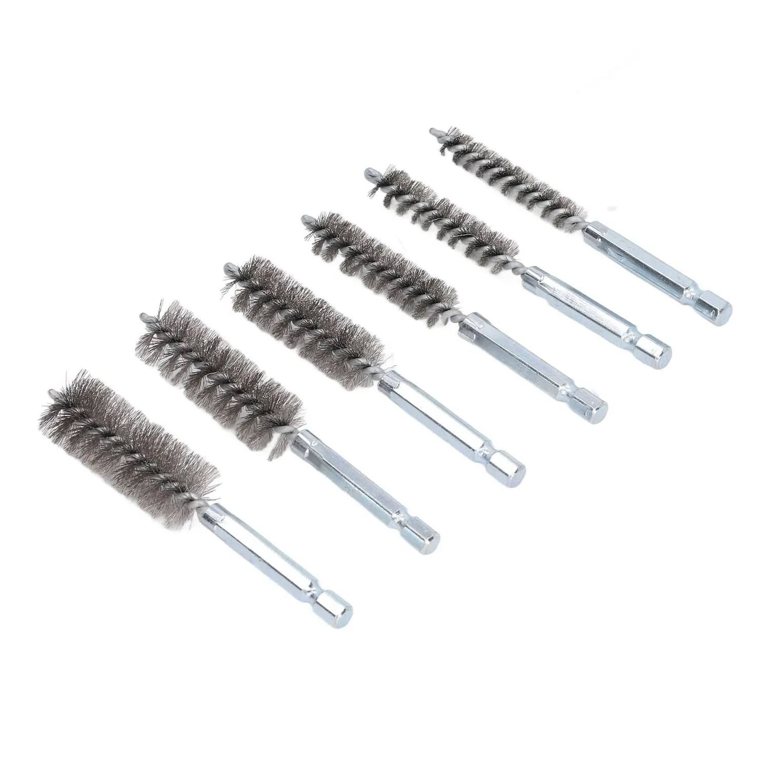 Garosa brosses d’alésage 6 tailles fil d’acier argent 6 pièces