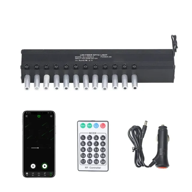 Garosa Plafonnier fibre optique ciel étoilé Bluetooth 12 trous
