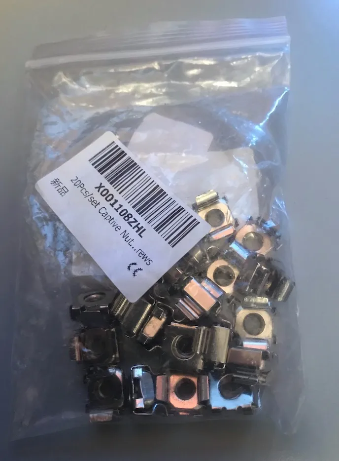 Garosa M5 × 20 écrou cage 20 pièces nickelé