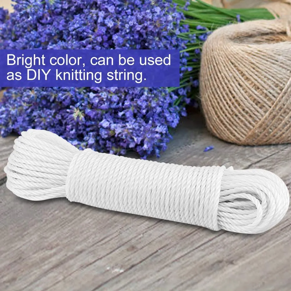 Garosa corde utilitaire en nylon 20 m blanche tressée