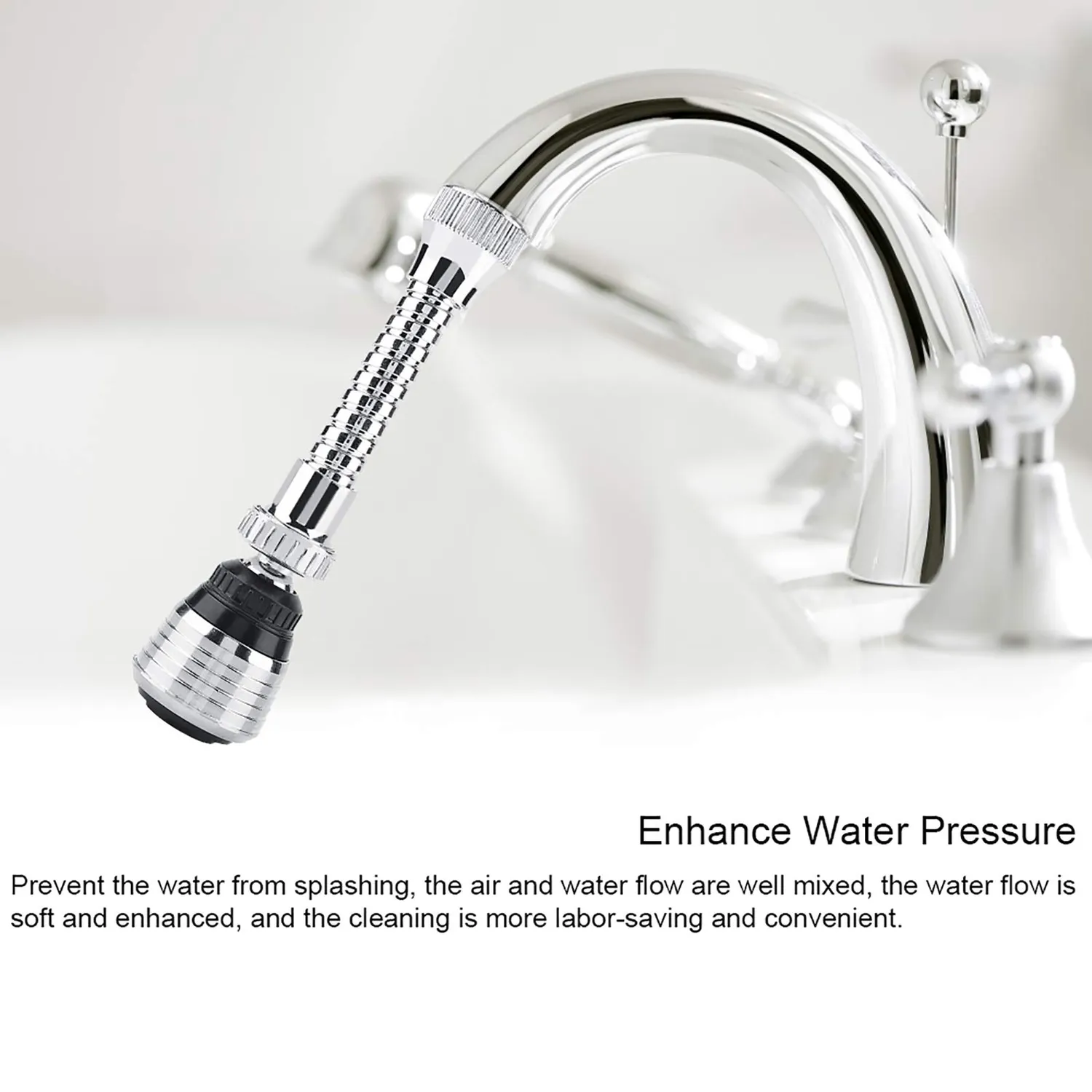 Garosa Tête Robinet Pulvérisateur 360° Économiseur Eau