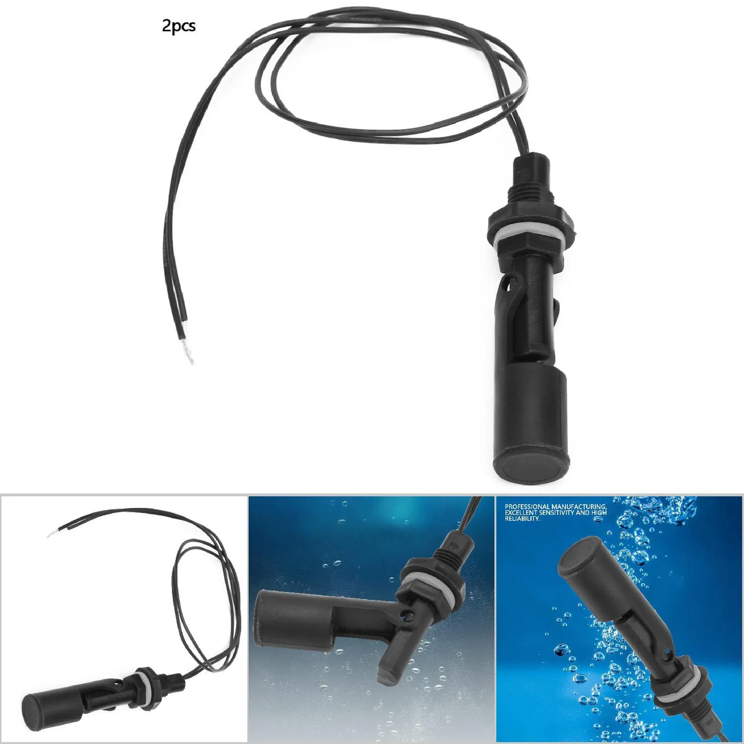 Garosa interrupteur à flotteur type C pour niveau d’eau, lot de 2 en PP