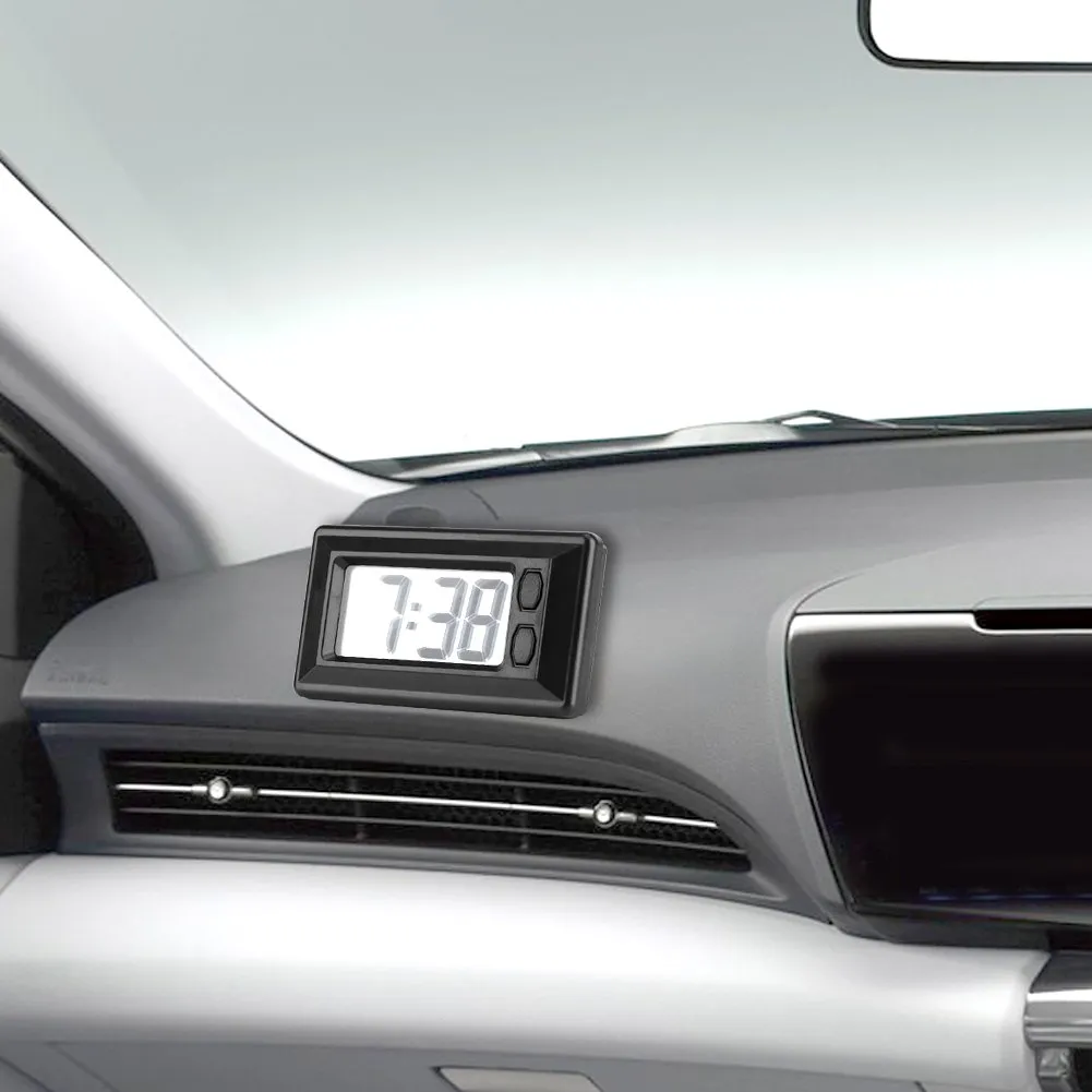Garosa horloge numérique LCD pour voiture avec adhésif