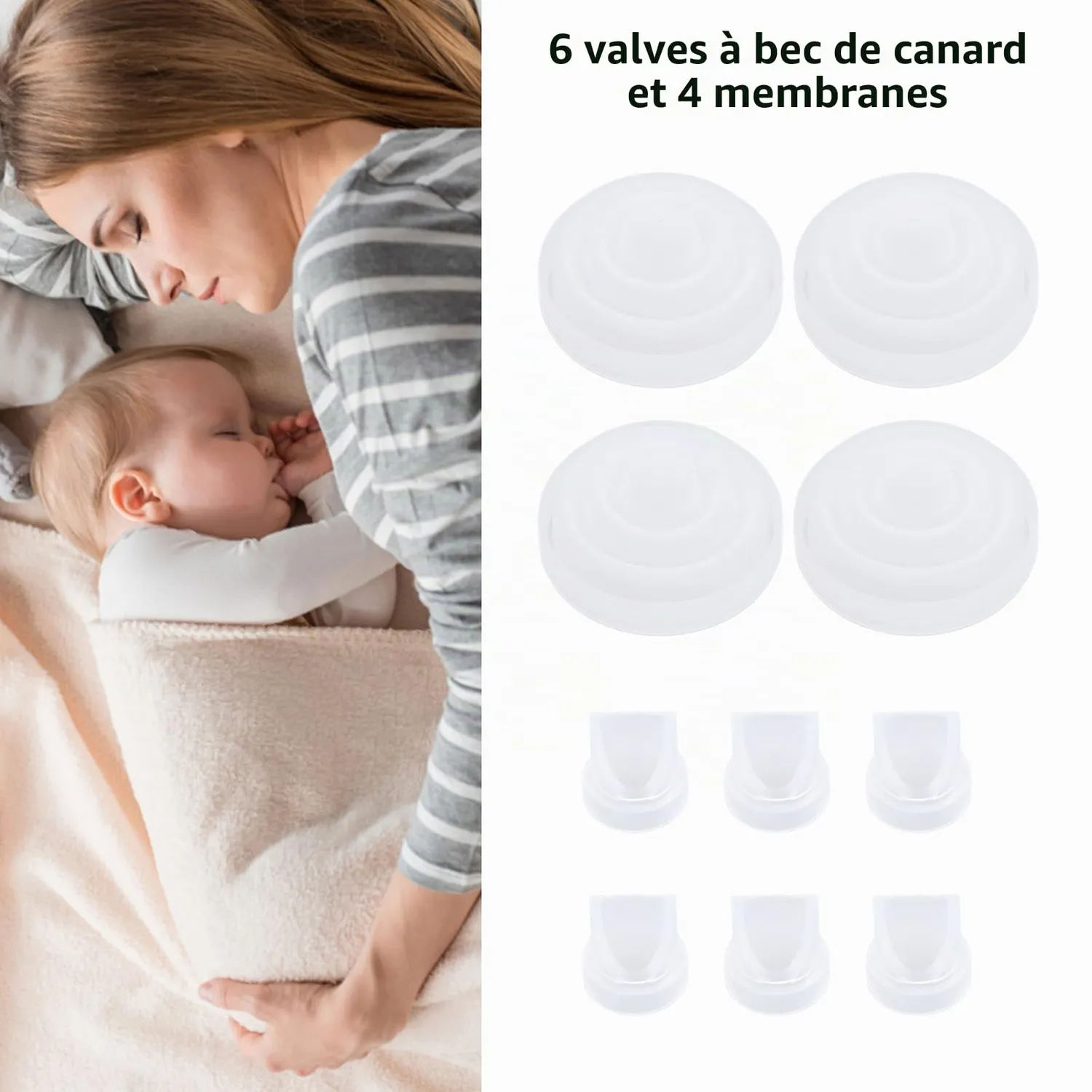 Valves à bec de canard Garosa pour tire-lait M5 silicone 10 pièces