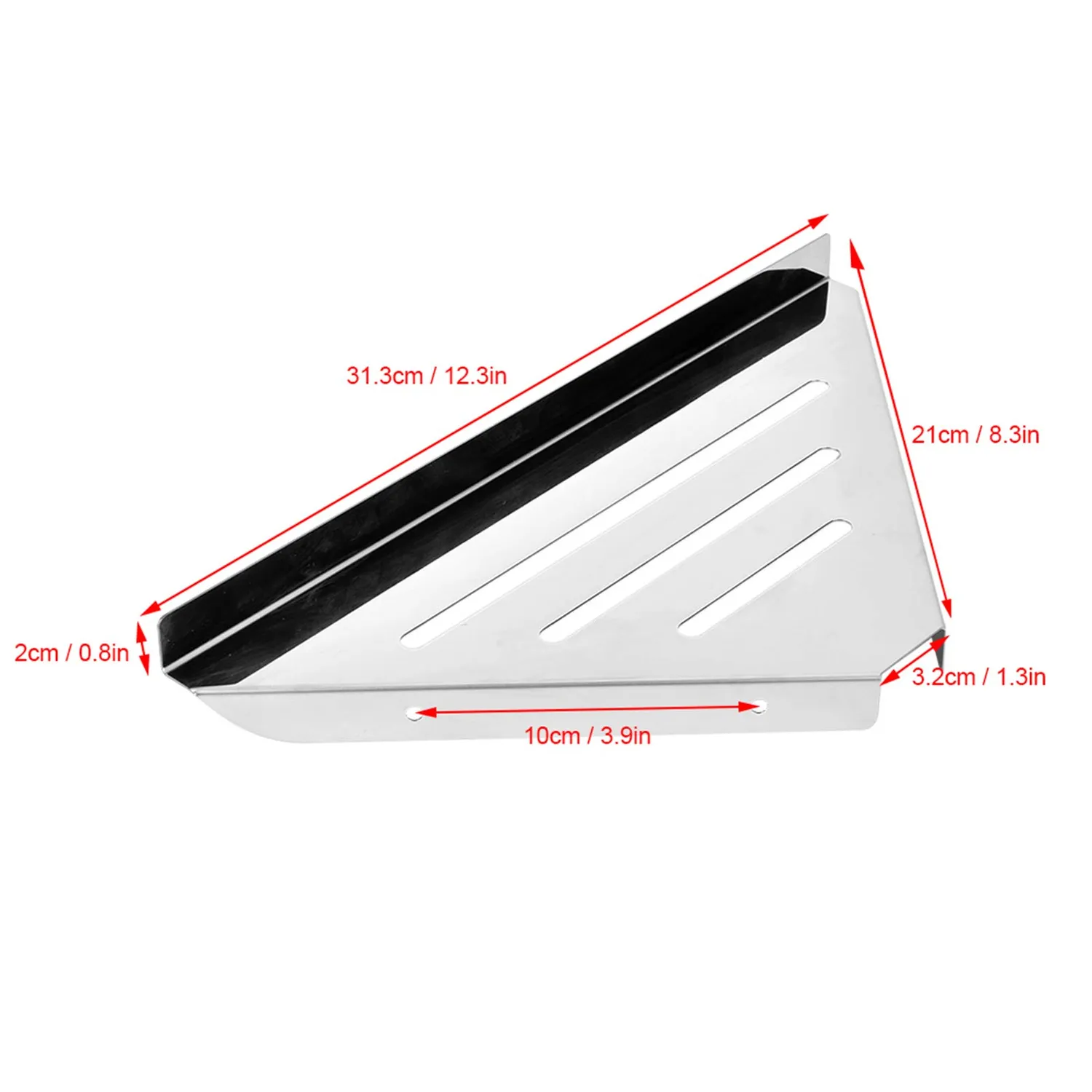 Garosa étagère d’angle de douche triangulaire inox à percer