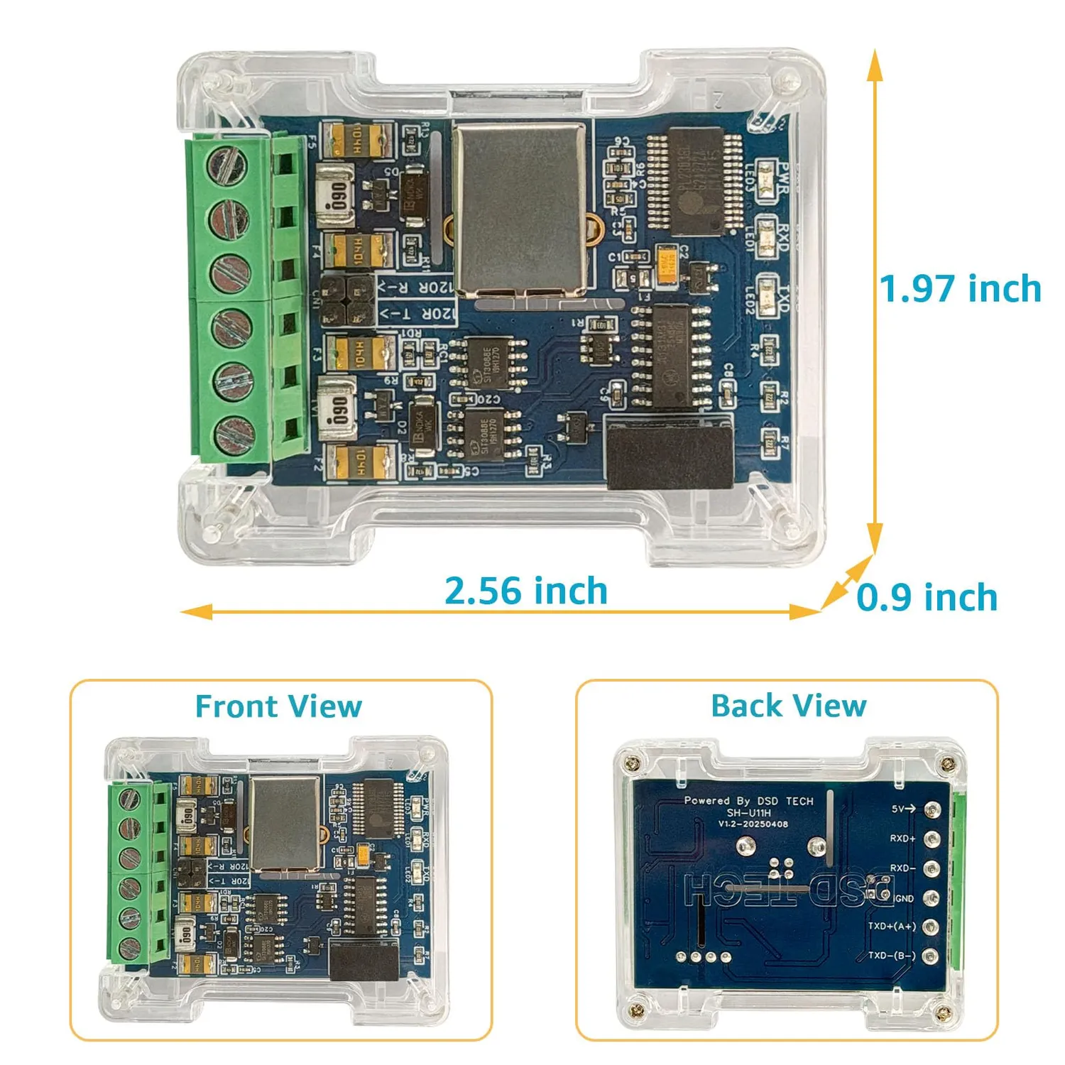 PLC Tech SH-U11H adaptateur USB RS485/RS422 isolé