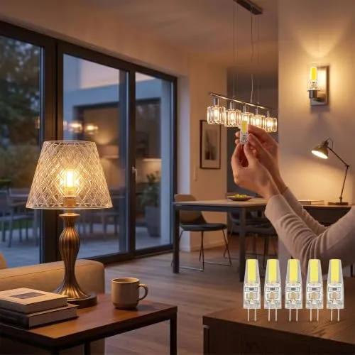Garosa ampoules LED G4 6 W blanc chaud lot de 6 360°