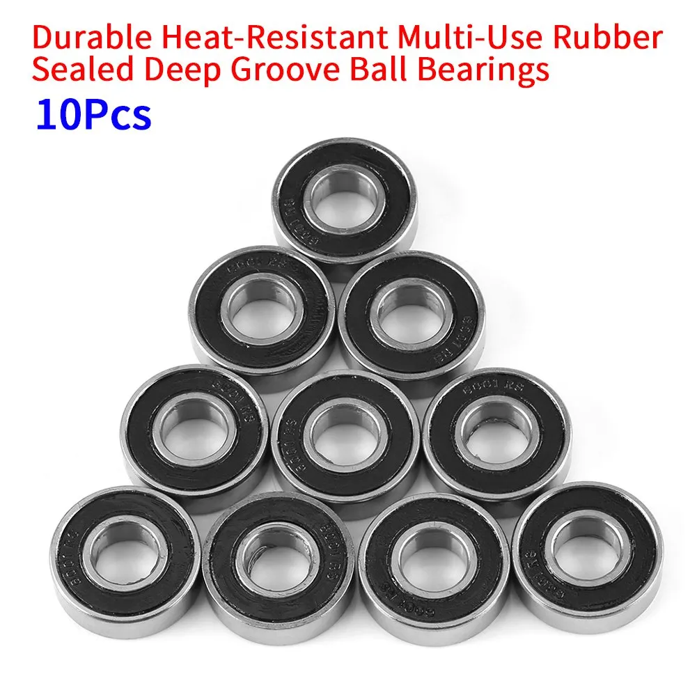 Garosa 6001-2RS Roulements à Billes 10 pcs 12x28x8 mm 2RS