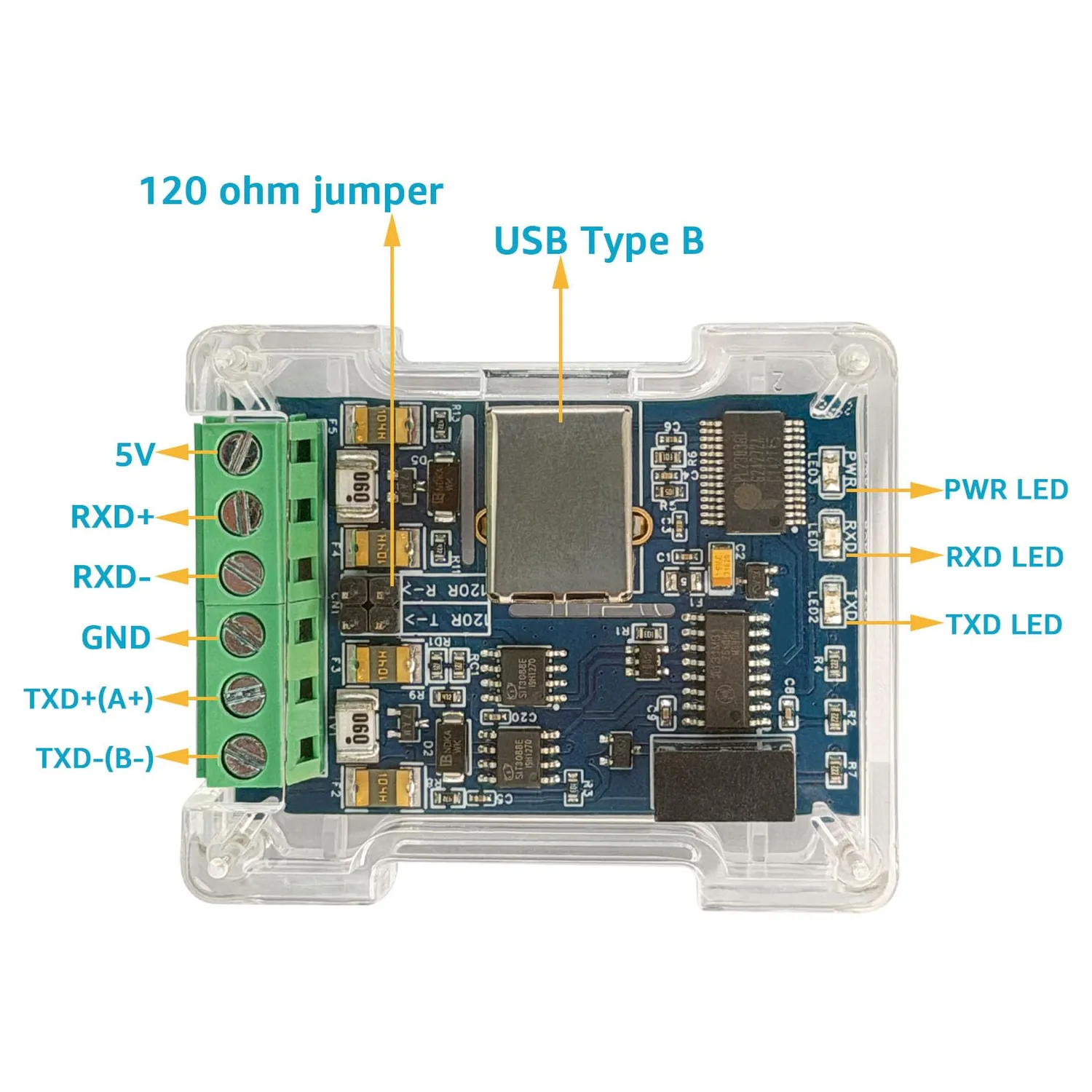 PLC Tech SH-U11H adaptateur USB RS485/RS422 isolé
