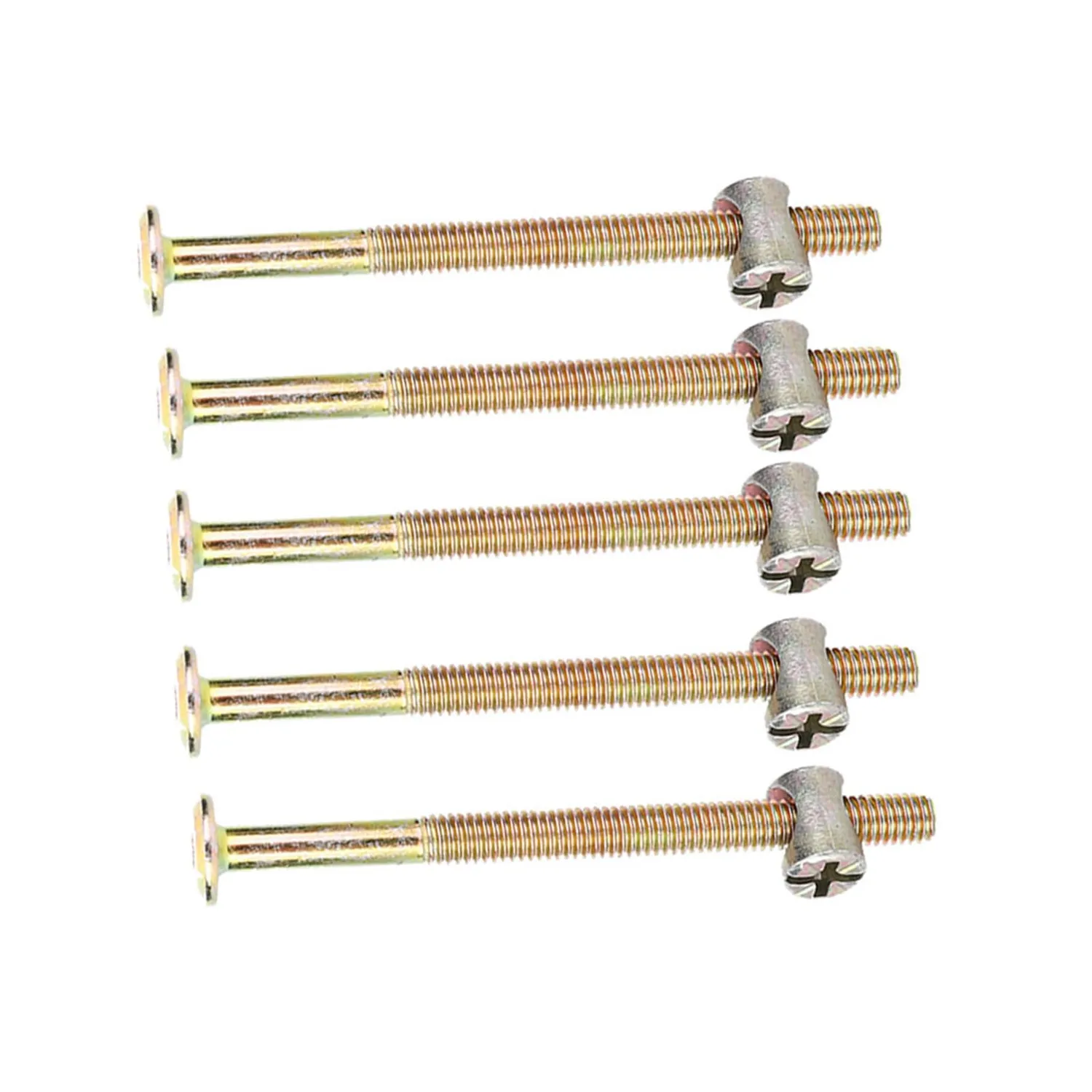 Garosa boulons d’assemblage M6 90 mm pour meubles, lot de 10 en acier zingué