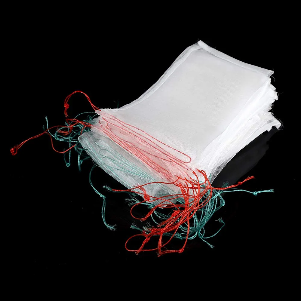 Garosa sacs filet nylon jardin 50 pcs blanc 25x15 cm