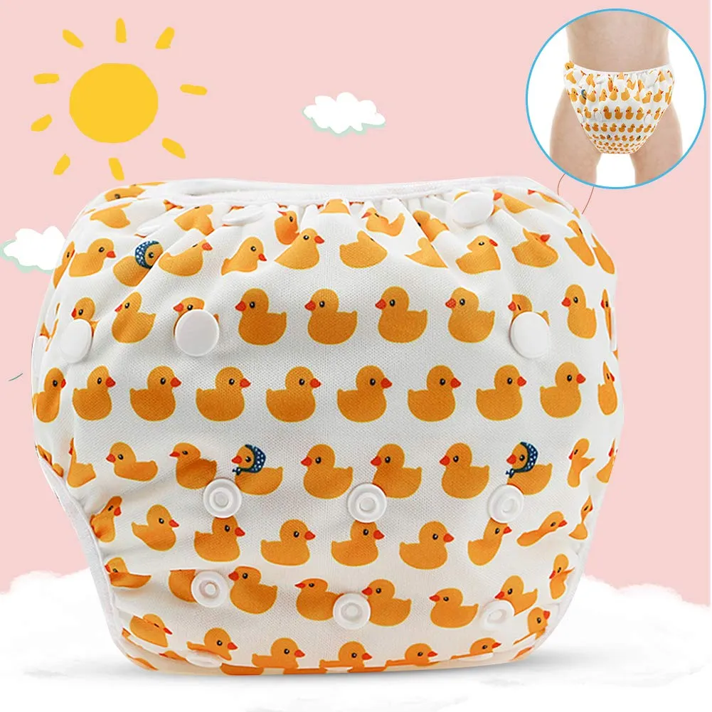 Garosa couche de bain bébé à boutons taille réglable motif canard