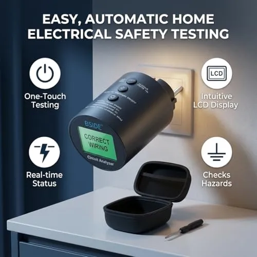 Garosa Testeur de prise électrique EU 220 V avec écran LCD