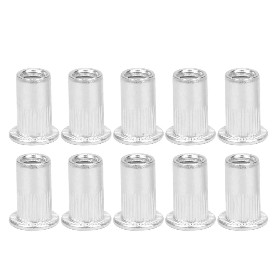 Garosa écrous à riveter M5 en aluminium 100 pièces à tête plate