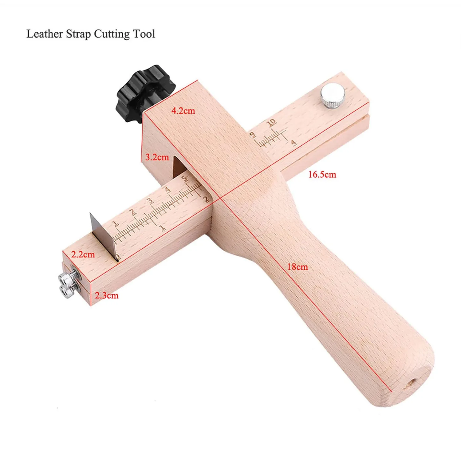 Garosa coupe-cuir réglable pour lanières 0 à 10 cm avec 5 lames