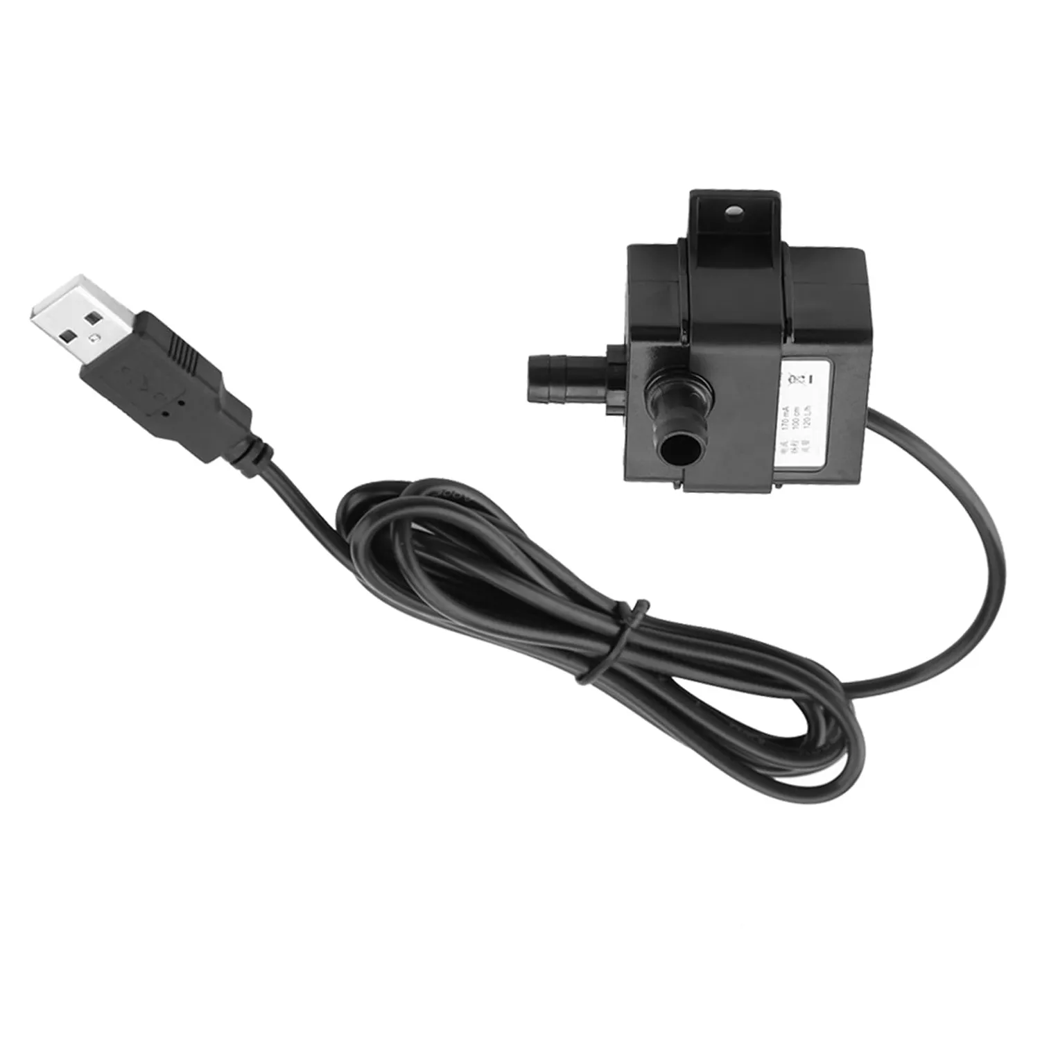 Garosa pompe à eau pour aquarium USB 5 V 120 L/h 0,7 W noire