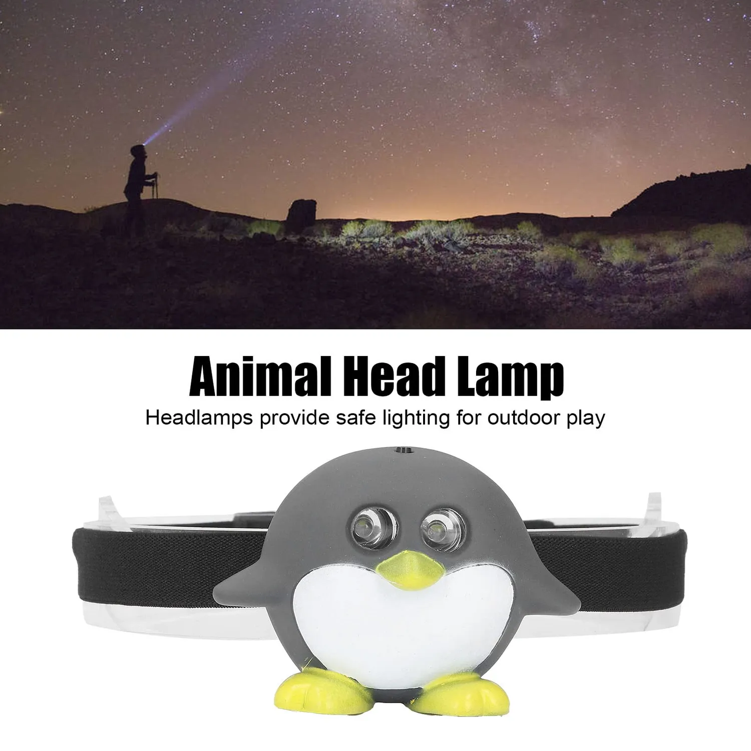 Garosa lampe frontale LED enfant lampe frontale motif animal légère