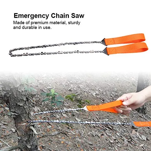 Garosa scie à chaîne manuelle pliante 103 cm orange avec sac