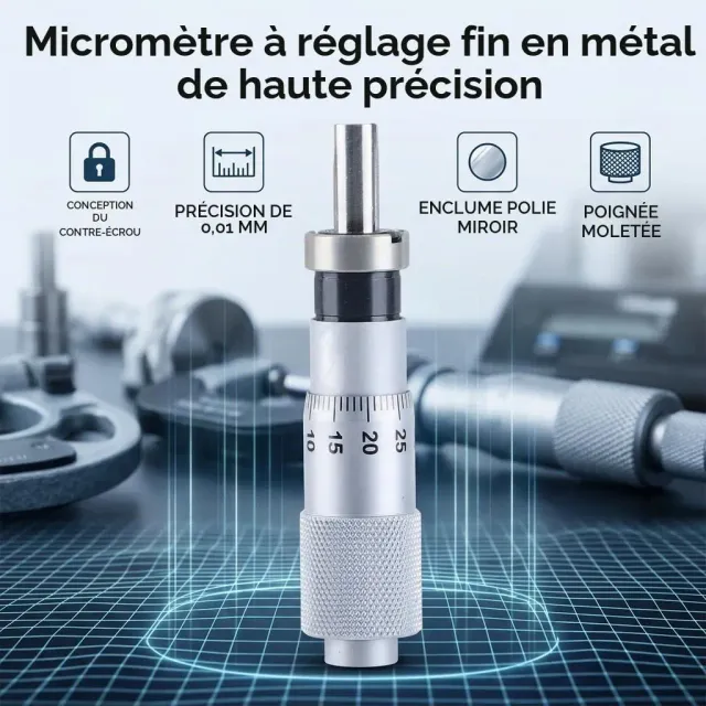Garosa micromètre intérieur 0–13 mm tête plate
