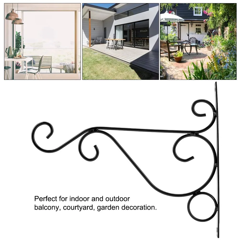 Garosa Support mural pour jardinière en fer noir 30 × 21 cm