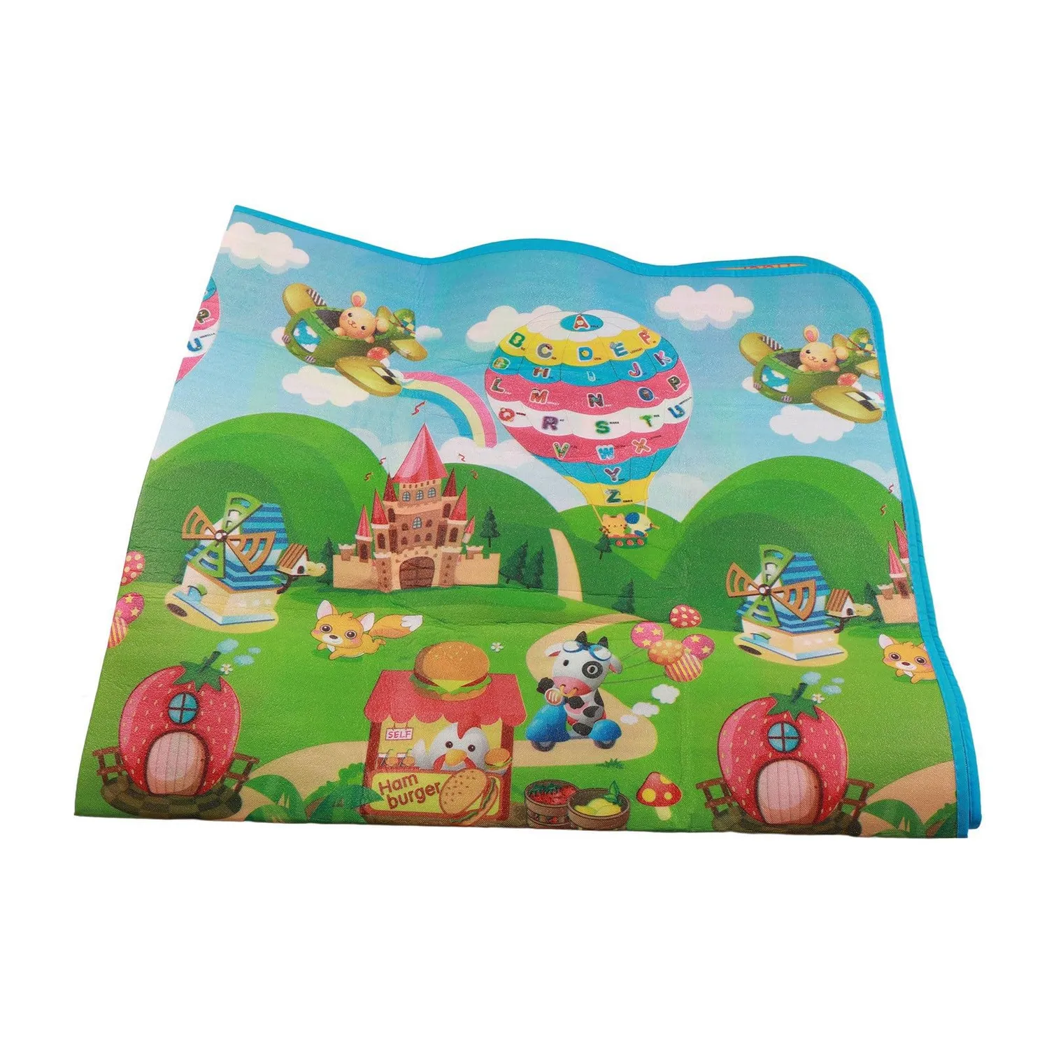 Garosa Tapis rampant pour bébé, tapis de jeu pliable imperméable