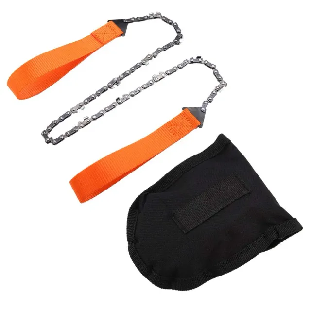 Garosa scie à chaîne manuelle pliante 103 cm orange avec sac