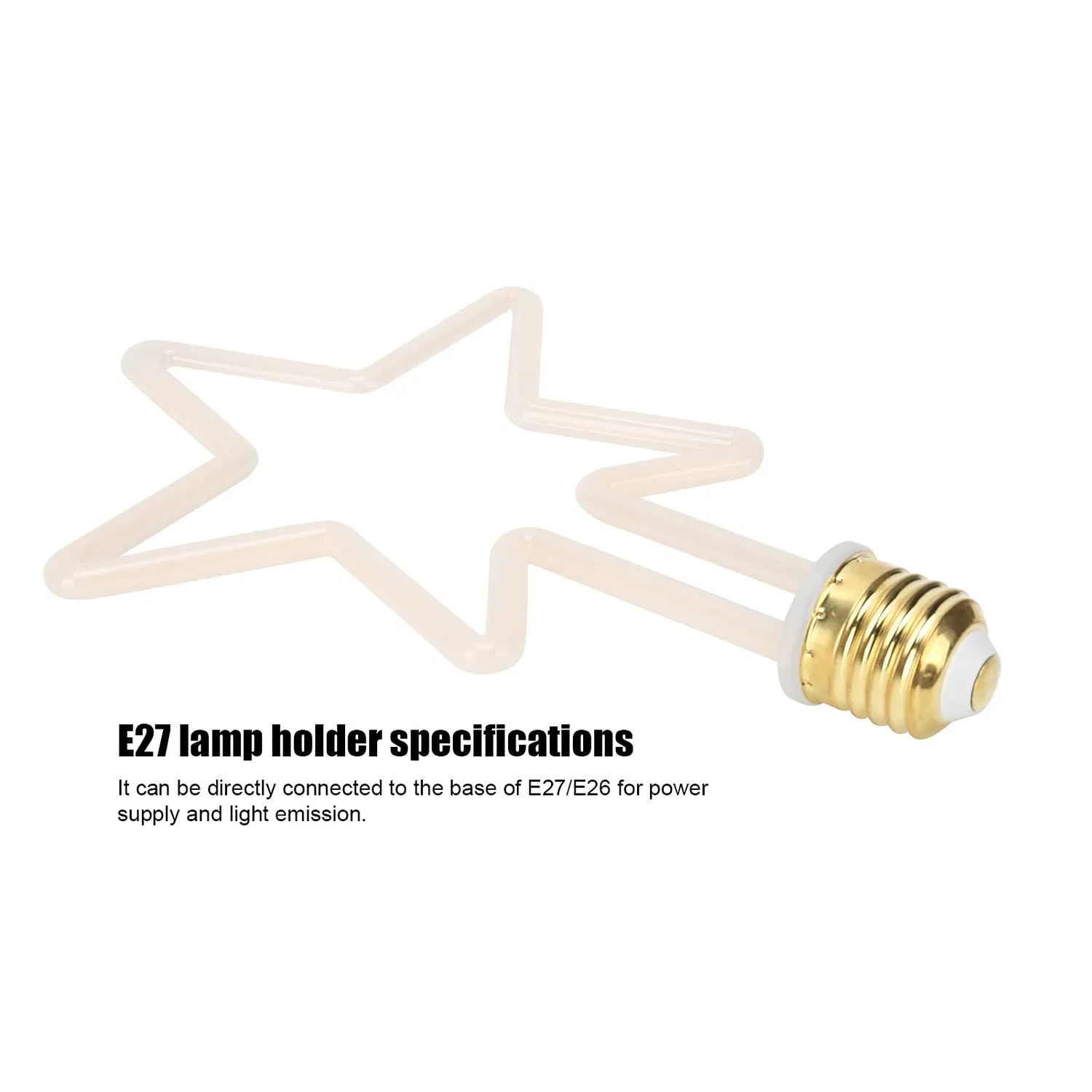 Garosa ampoule LED étoile à 5 branches E27 8 W lumière chaude