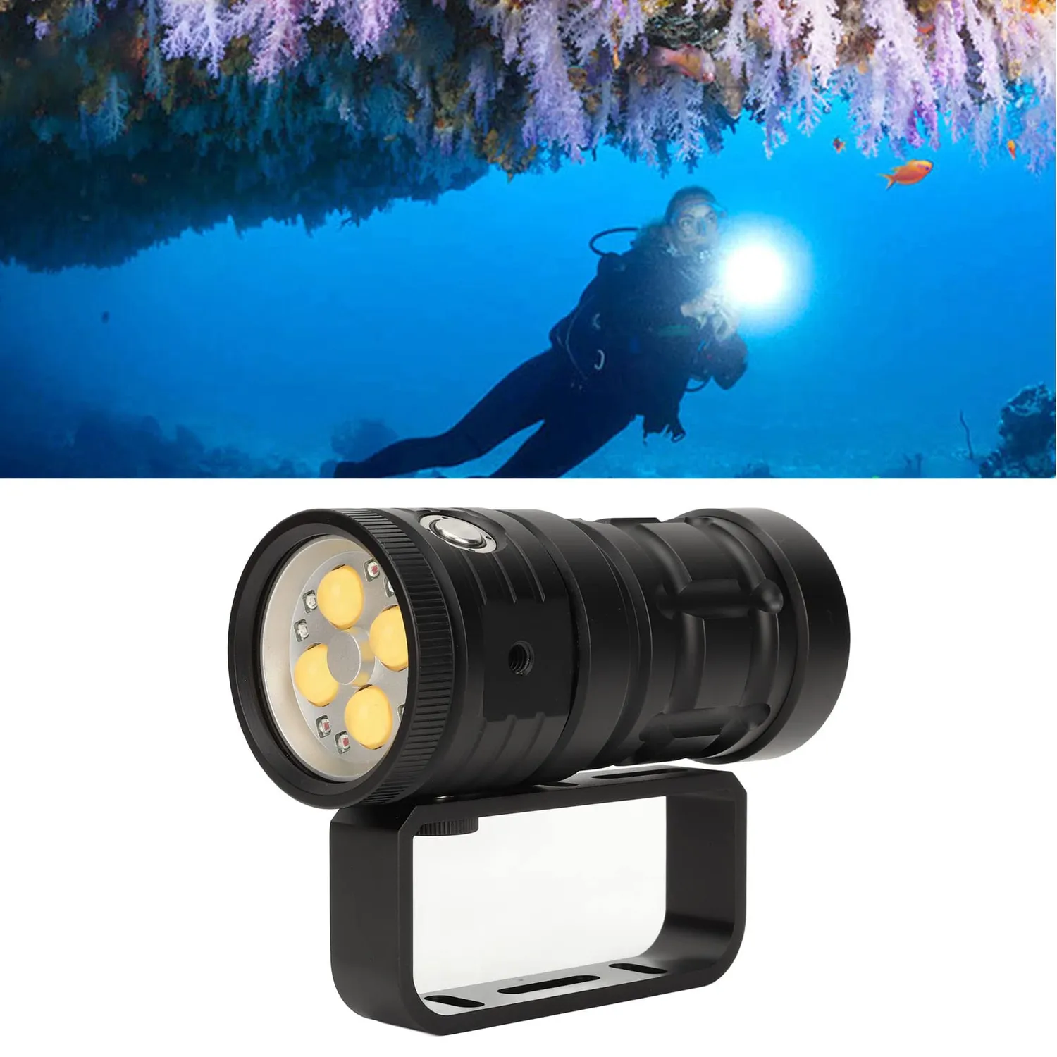 Garosa lampe de plongée LED 10000 lm IPX8 100 m