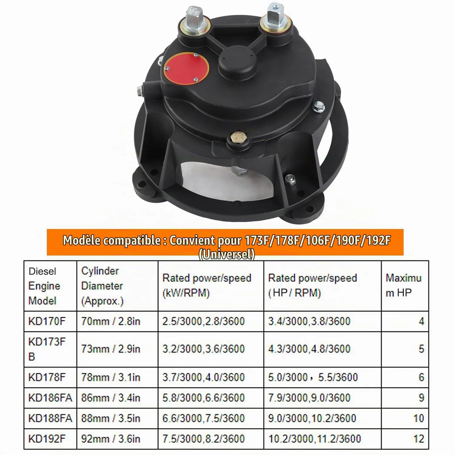 Garosa CQML-18 démarreur à manivelle pour moteur 173F 178F 186F