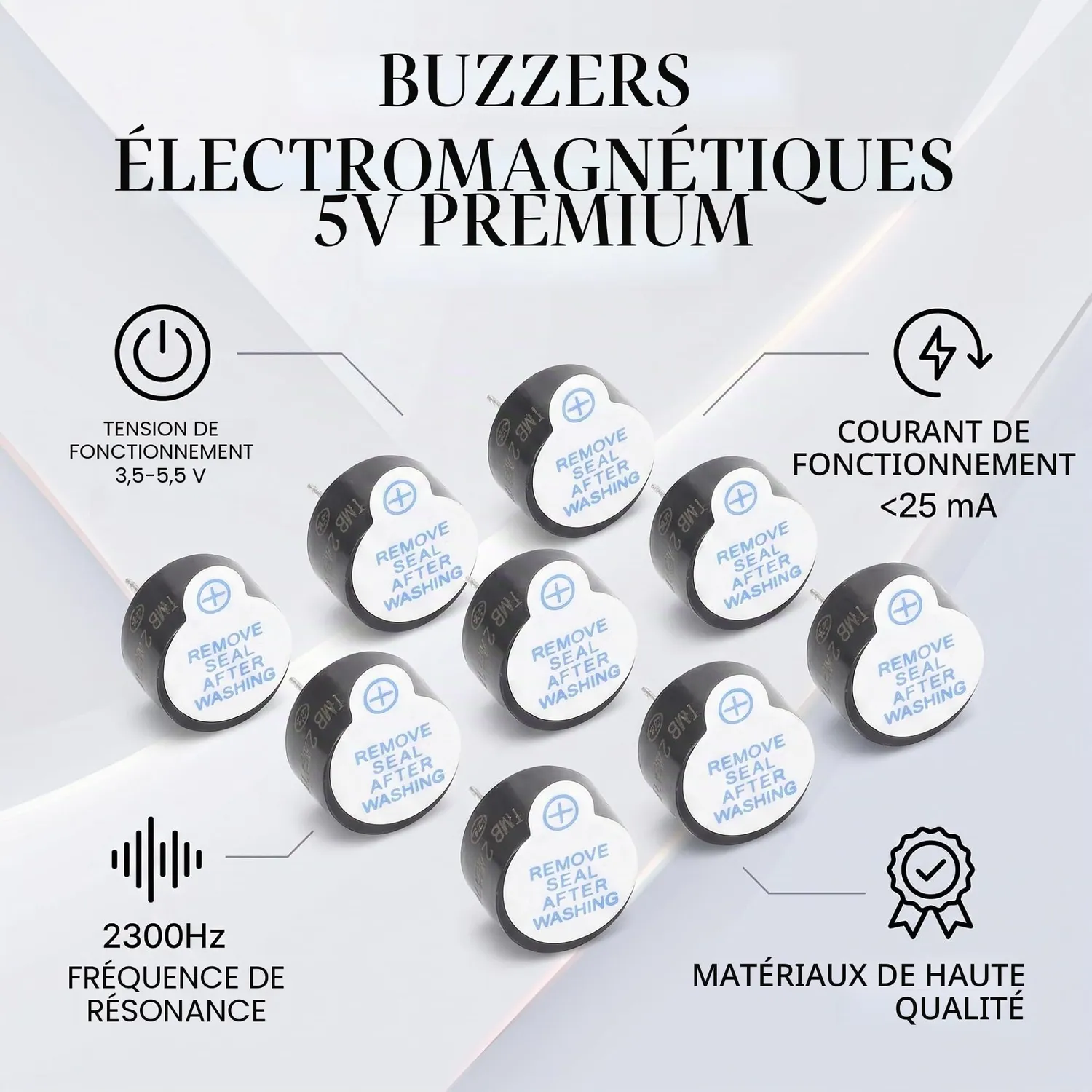 Garosa buzzer électromagnétique 5 V actif 10 pièces