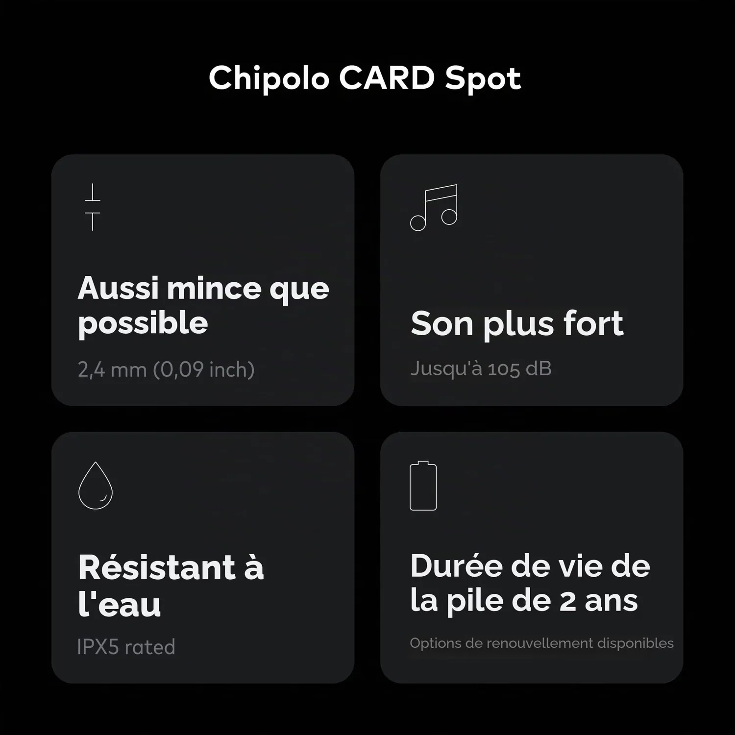 Chipolo Spot Bundle localisateur 2 One + 1 Card Apple