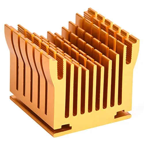 Garosa P43*40*36 dissipateur thermique 43 × 40 × 36 mm doré en aluminium