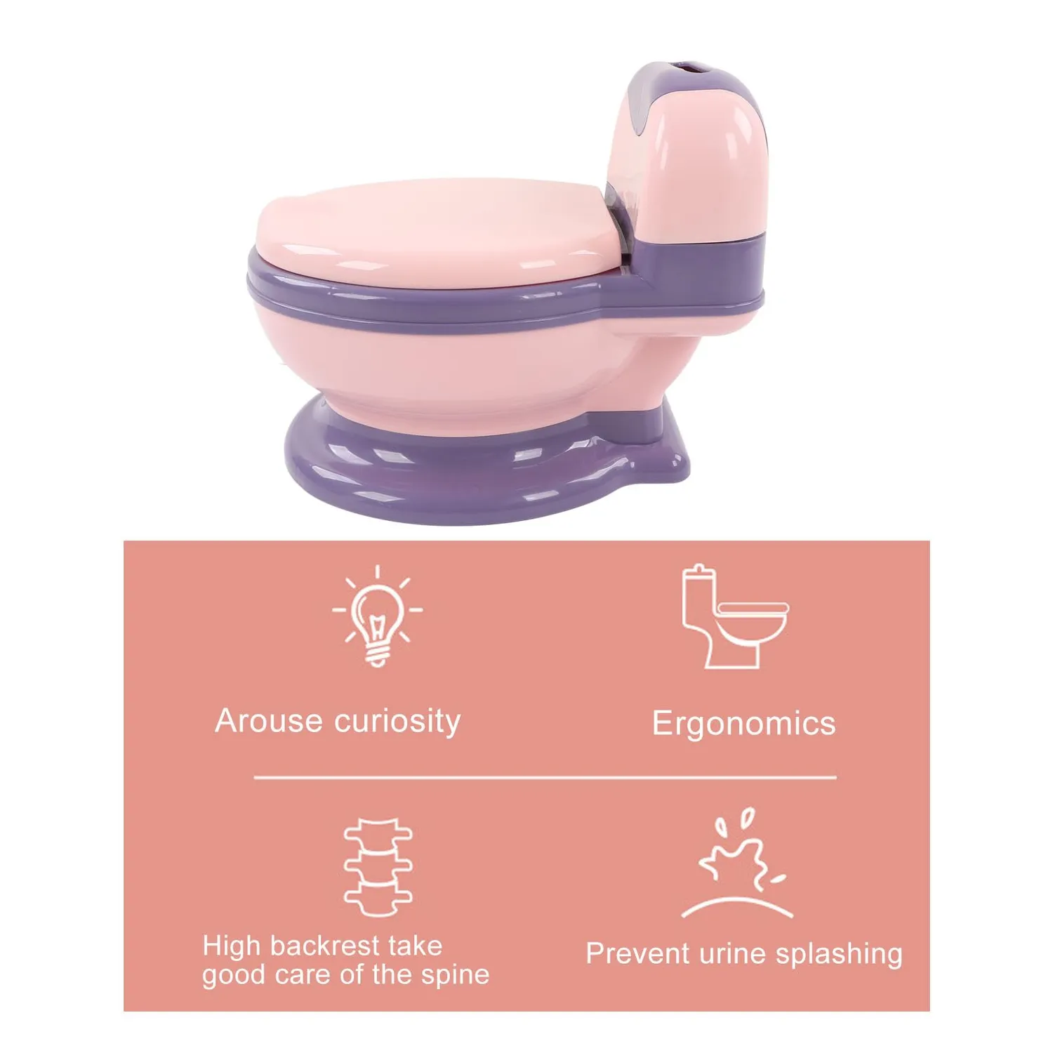 Garosa pot bébé toilette enfant violet rosé démontable