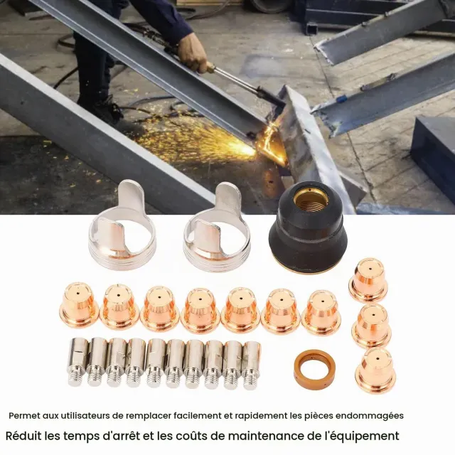 Garosa kit consommables de découpe plasma 24 pièces IPT-60 PT-60