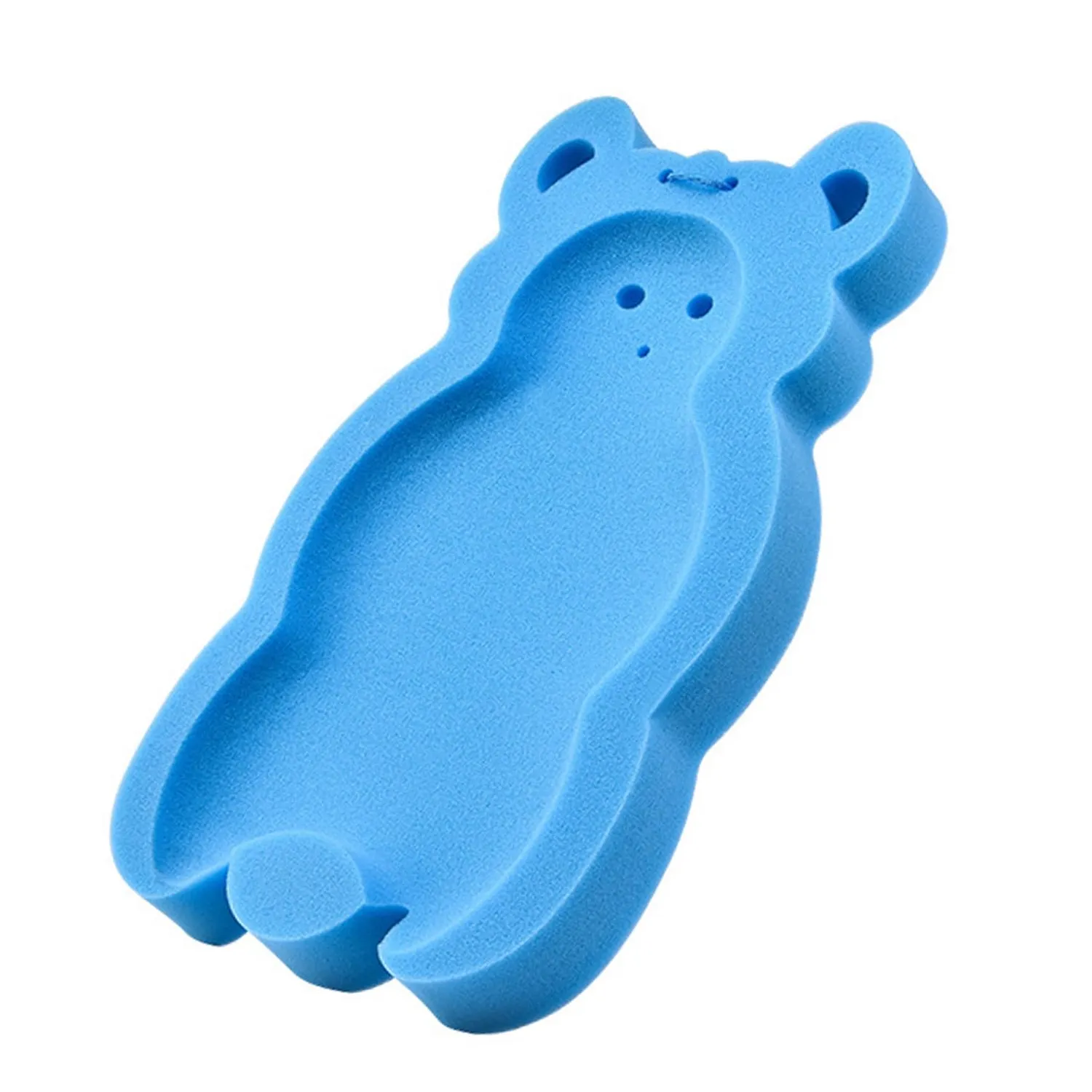 Garosa coussin de bain bébé éponge antédérapant bleu ours