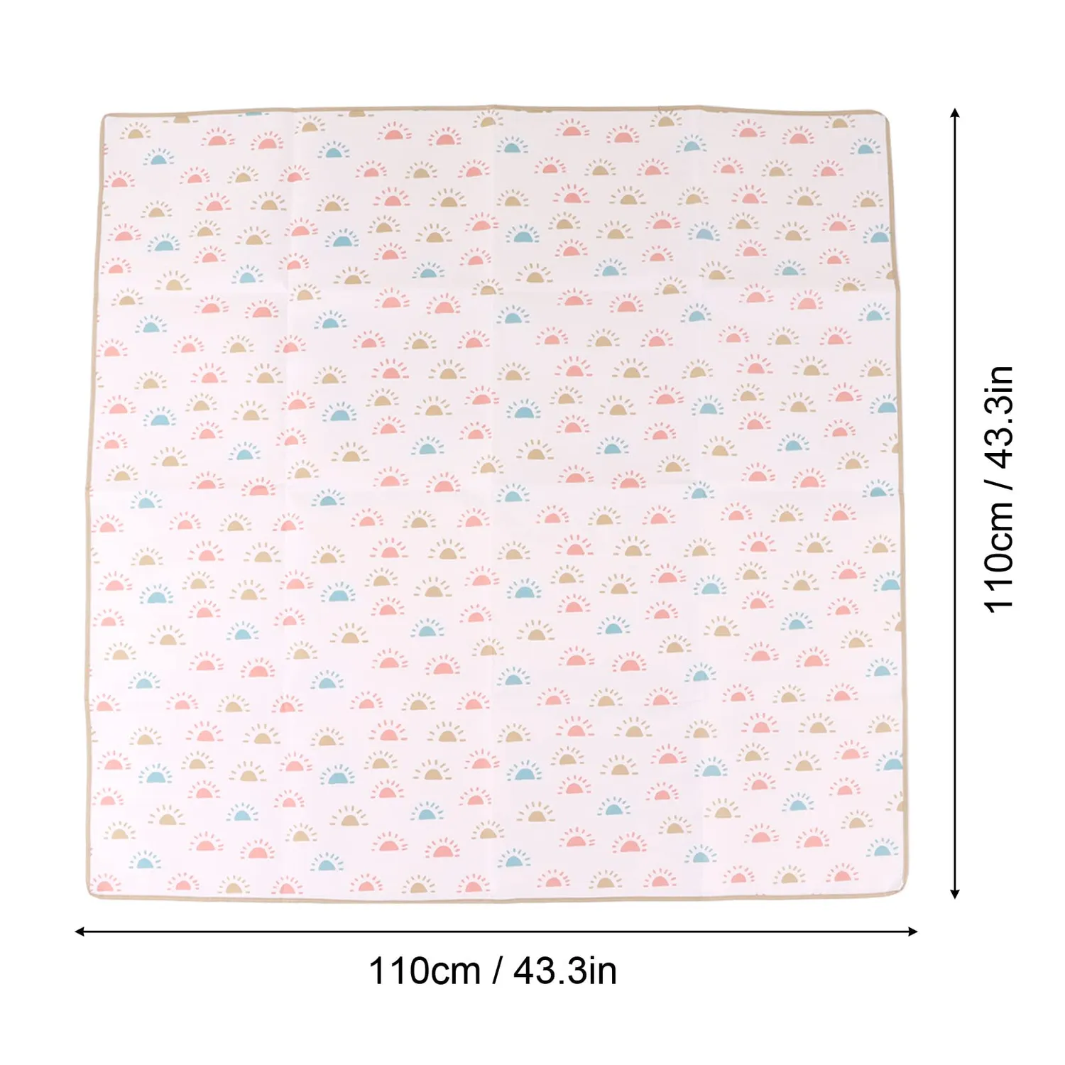 Garosa tapis chaise haute bébé 110x110cm réversible imperméable