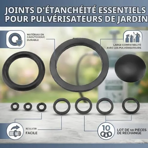 Garosa joints de pulvérisateur lot de 10 en caoutchouc